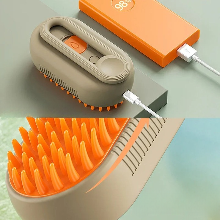 Brosse à vapeur 3 en 1 pour animaux