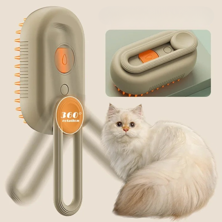 Brosse à vapeur 3 en 1 pour animaux